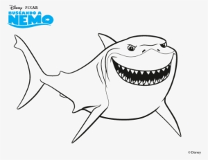 Bruce Nemo Coloring Book Drawing Shark - Tiburon Buscando A Nemo Dibujo