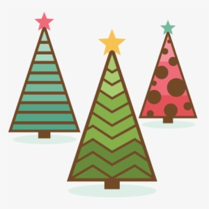 Retro Christmas Trees Svg Cutting Files For Scrapbooking - Retro Christmas Tree Png