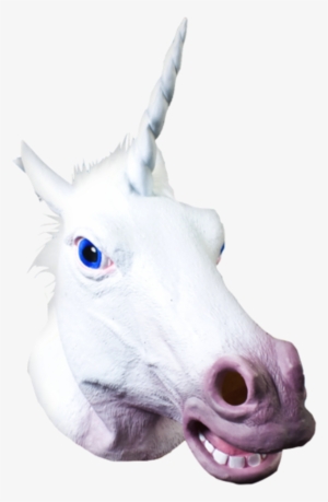 Aesthetic Horse Unicorn White Mask Unicornio Mascaraca - Unicorn Head Transparent