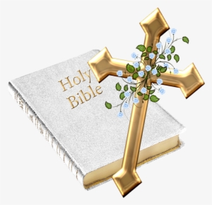 Bible Genesis Christian Cross Clip Art - Holy Bible And Cross Png