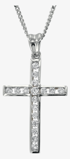 Ladies Shipton And Co 9ct White Gold Cross Of Gabriel - Necklace