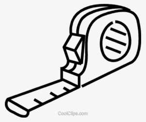 Tape Measure Royalty Free Vector Clip Art Illustration - Tape Measure Clipart Black And White