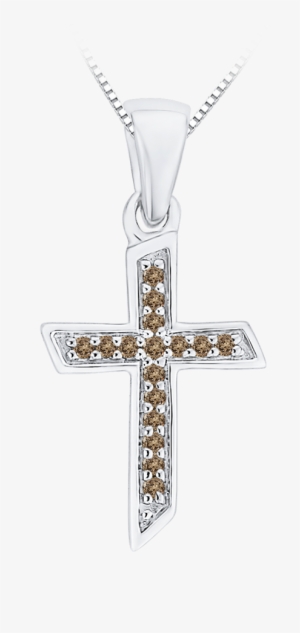 Pc0094brt-09w - Fashion Diamond Cross Pendant For Two Tone
