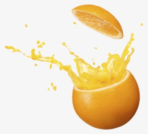 Picture Black And White Juice With Transperent Background - Orange Juice Splash Png