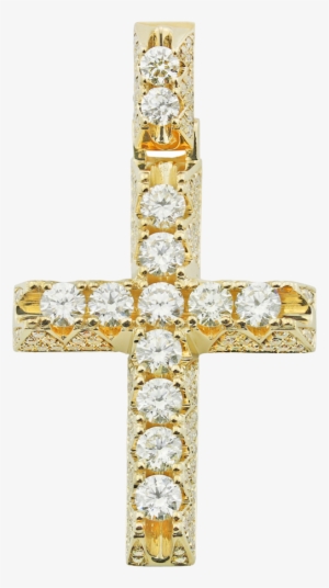 Gold Cross Pendant With Diamonds