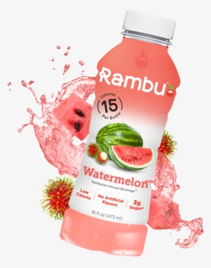 Watermelon Rambutan Infused Beverage Bottle Splash