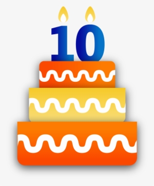 Bbm Anniversary Sticker Birthday Cake - 10 Th Anniversary Cake Png