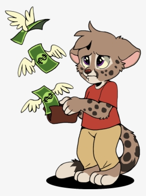 Flying Money - Cartoon