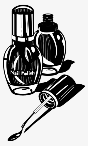 Image Free Stock Free Stock Photo Illustration Of Bottles - Nail Polish Black And White