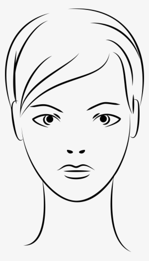 Clip Art Stock Female Line Art Big Image Png - Dibujo De Cara