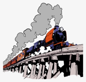 Graphic Transparent Locomotive At Getdrawings Com Free - Train On Bridge Png
