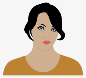 Face - Brown Haired Woman Clipart
