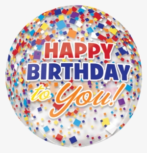 Happy Birthday Foil Balloon Png Clipart - Confetti Happy Birthday Balloons
