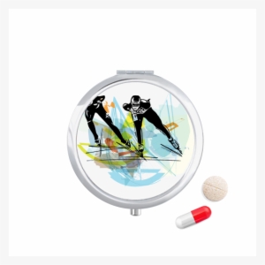 Sport Speed Skating Athletes Watercolor Travel Pocket - Rocket