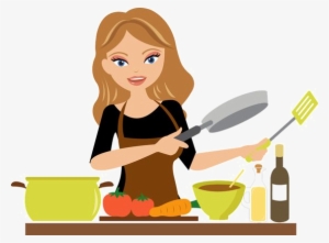 Personnages, Illustration, Individu, Personne, Gens - Cooking In Kitchen Clipart