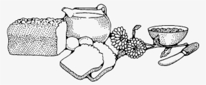 Food, Bowl, Bread, Outline, Toast, Breakfast, Cooking - Bread Clip Art