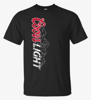 Coors Light Beer Brand Logo Label T-shirt - University Of Cincinnati Dad Shirt