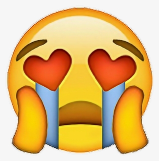 Emojis Sticker - Crying Emoji With Heart Eyes