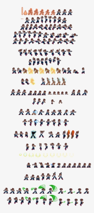 Photo Broil X1 Style Sprite Sheet Color Separation - Megaman X Snes Style Sprites