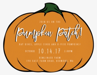 Pumpkin Patch Invitation - Pumpkin