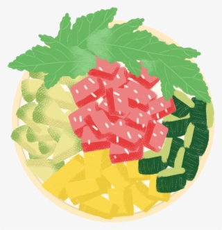 Viento Dibujado A Mano Dibujos Animados Comida Plato - Seedless Fruit