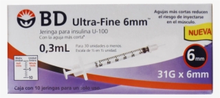 Prod Bd Jeringa Uf 03ml 6mm - Becton Dickinson