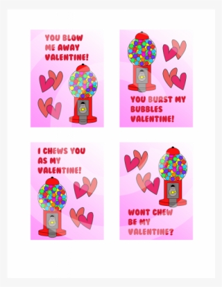 Bubble Gum Valentines Cards - Bubble Gum Valentines Day Cards