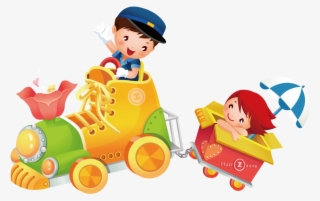 Child Toy Clip Art Kids Train Ride - High Resolution Images Cartoons