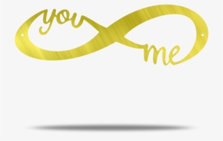 You And Me Infinity Steel Wall Sign - Calligraphy