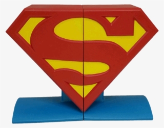 Superman Logo Bookends Statue - Superman Logo