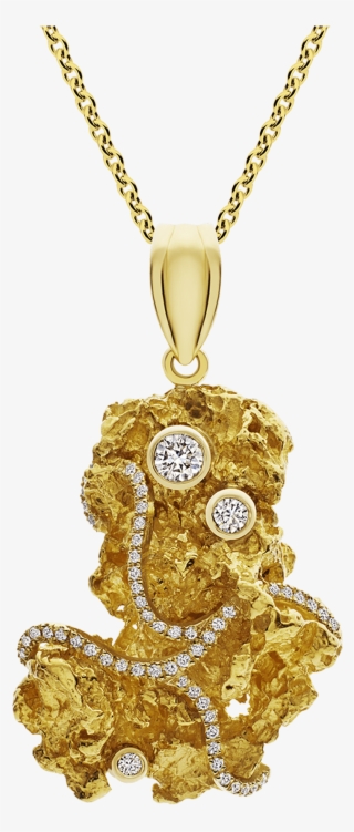 Diamond Nugget Pendant - Locket