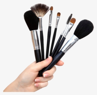 Esta Herramienta De Belleza Es Indispensable Para Lograr - Mano Con Brochas De Maquillaje