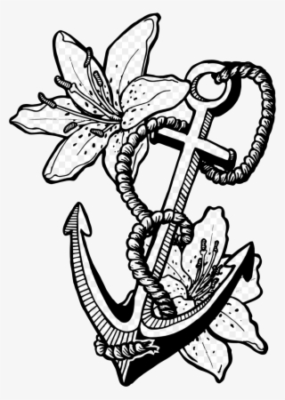 Dibujos Con Tatuajes De Ancla Y Flor En Con Tatuajes - Old Sailor Tattoo Anchor