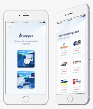 Celulares Mostrando La Aplicación Tapgas - Iphone