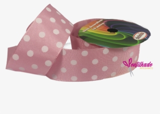 Fita De Gorgurão Poá Rosa E Branco N°9 38mm Minnie - Polka Dot
