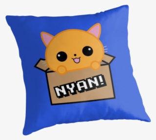 Super Kawaii Kitty Cat Cute By Mikekunak - Throw Pillow