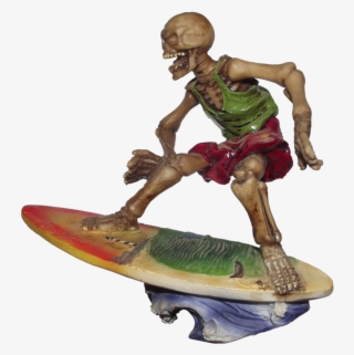 Clear Cut Png By Travail De Lame - Skeleton On A Surfboard
