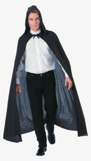 Black Full Length Hooded Cape - Capa Del Fantasma De La Opera