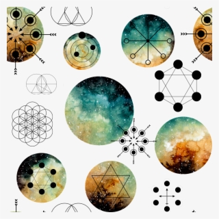 Handdrawn Gradient Round Background Pattern Png Transparent - Watercolor Painting