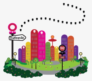 High In The Sky Sits The Colourful Pillars Of Boetropolis, - Illustration