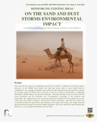 "reinforcing Existing Ideas On The Sand And Dust Storms - Universidad De San Buenaventura