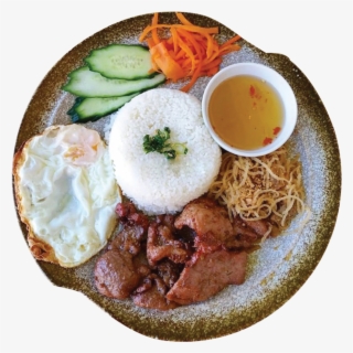 Grilled Pork, Shredded Pork, Fried Egg With Broken - Cơm Tấm