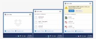Showing The Dropbox System Tray Icon's Color-coded - Dropbox System Tray Icon