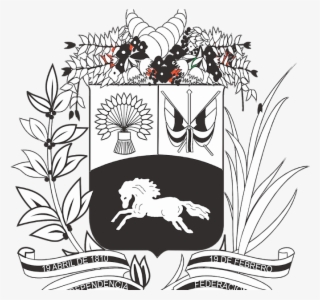 Logo Escudo De Venezuela Black And White Vector Cdr - Escudo De Venezuela