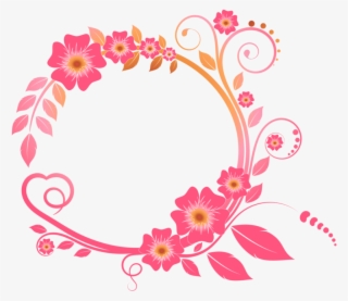 Colored Floral Png High-quality Image - Floral Black And White Frame Border