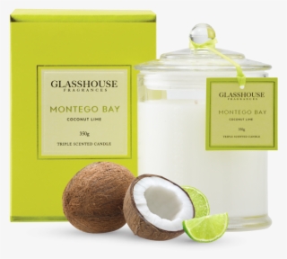 Montego Bay Coconut Lime 350g Triple Scented Candle - Glasshouse Candles