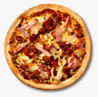 Meat Deluxe - Pizza Top View Png
