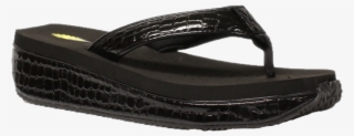 Volatile Mini Croco Black - Flip-flops