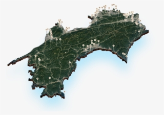 Shikoku Map Of The 88 Temples - Leaf Vegetable