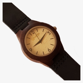Wooden Ebony Ladies Watch With Leather Strap - Analog Watch